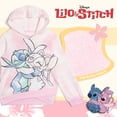 thumbnail image 3 of Disney Lilo & Stitch Angel French Terry Pullover Crossover Hoodie Tie Dye Little Kid to Big Kid, 3 of 5