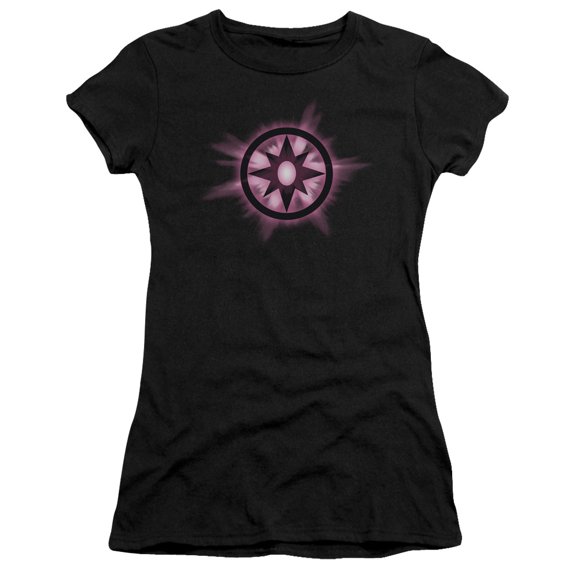 Green Lantern Sapphire Glow S/S Junior Women's T-Shirt Sheer Black
