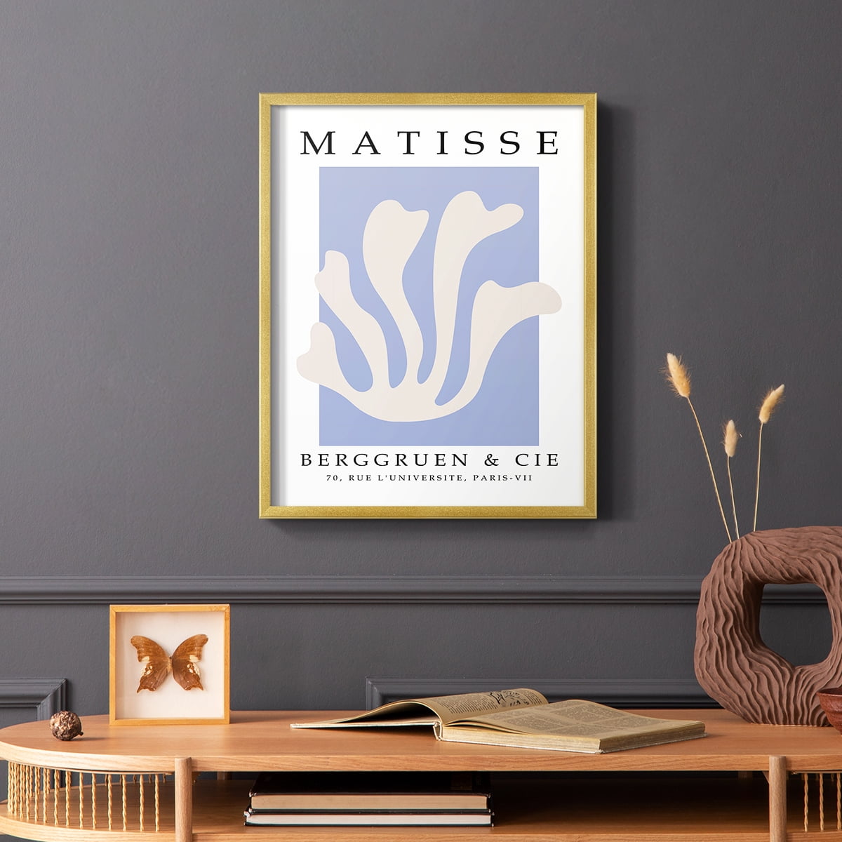 Matisse CCCXLVII in Gold Solid Wood 8 x 10 Framed Print