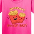 thumbnail image 4 of Inktastic Hooray It's Fry-day with Cute Fries Youth T-Shirt, 4 of 5