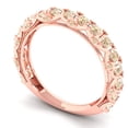 thumbnail image 2 of 3.13 ctw Wedding Band for Women - 18K Rose Gold Natural Morganite Stackable Eternity Ring, 2 of 6