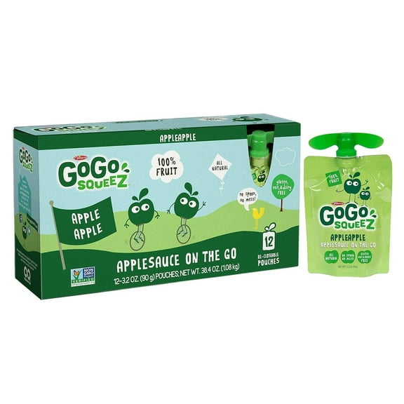 GoGo SqueeZ Applesauce Pouches  3.2 Ounce (32 Count)