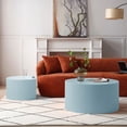 thumbnail image 4 of Williamspace Luxury Round Nesting 2 Pieces Coffee Table Set, Crescent Blue, 4 of 9
