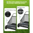 thumbnail image 2 of Danolapsi 26-Inch Push Lawn Sweeper, 7 Cu. Ft. Hopper Capacity Leaf & Grass Collector with 4 Spinning Brushes, Adjustable Height, for Grass Clippings, Leaves & Debris, 2 of 7