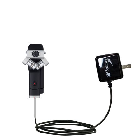Gomadic Intelligent Compact AC Home Wall Charger suitable for the Zoom Q8 Handy Video Recorder - High output power with a convenient, foldable plug de