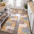 thumbnail image 2 of Pioneer Flower Floral Print Pattern Kitchen Rugs Sets Of 3,Kitchen Runner Rugs Non Skid Washable,Decorative Kitchen Floor Mats for Kitchen,Sink,Laundry,17"x30"+ 17"x47" + 17"x59", 2 of 6