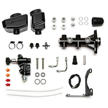 Wilwood HV Tandem M/C Kit w L/H Bracket & Prop Valve - 15/16in Bore-W/Pushrod - Early Mustang