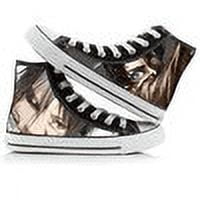 Anime Casual Piece Sneakers Fashion High Top Sneakers Classic Manga Patternss Cosplay Hand Painted Skate Shoes for Boys Girls Teens Anime Fans