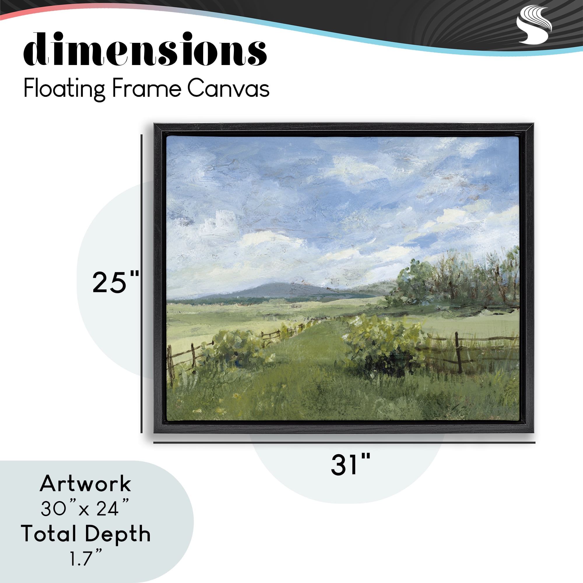 Stupell Industries Thank You Nature Landscape Black Framed Floater Canvas Wall Art, design by Lanie Loreth
