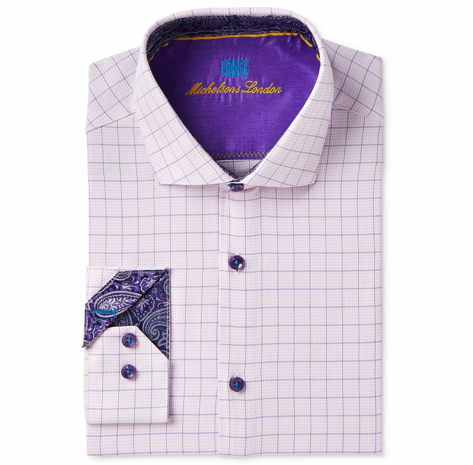 large windowpane dress shirt