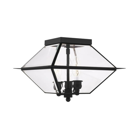 Livex Lighting Westover Outdoor Indoor Ceiling Mount in Black
