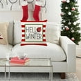 thumbnail image 1 of Decoraciones navideñas, fundas de almohada navideñas de 45 x 45 cm, serie navideña, funda de cojín cuadrada con cremallera personalizada, funda de almohada navideña., 1 of 6