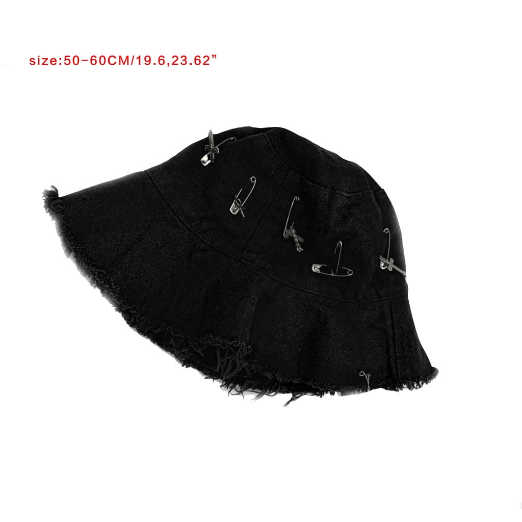帽子 Ikko Yoshida Remake Gothic dark hat Industrial Gothic Black Leatheret Hat With Black Pyramid