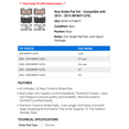 thumbnail image 2 of Rear Brake Pad Set - Compatible with 2015 - 2019 INFINITI Q70L 2016 2017 2018, 2 of 2