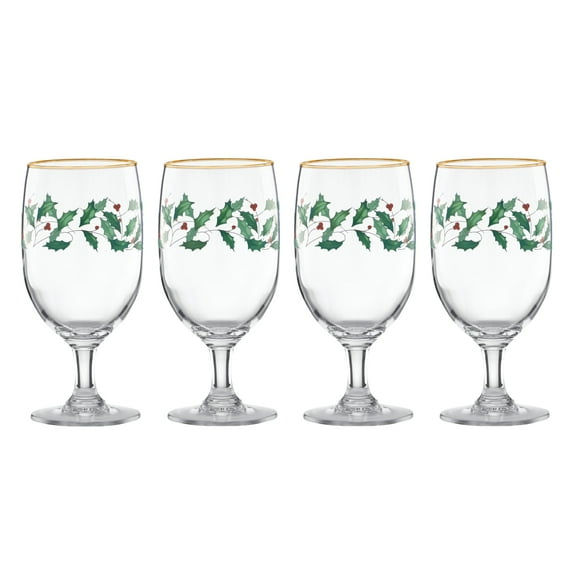 Lenox 849606 Holiday 4-Piece Iced Beverage Glass Set