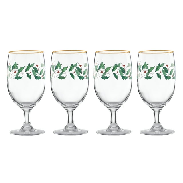 Juego de vasos para bebidas heladas Lenox Holiday 849606 414 ml, 4 piezas