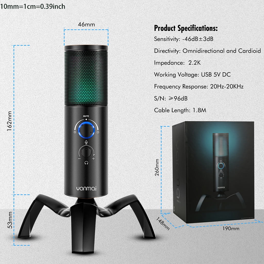 BQBQERT Microphone Perfect for Vlogging Equipments Type-C Port Used as Player and Recorder Sound Mic