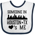 thumbnail image 3 of Inktastic Houston Texas Someone Loves Me Skyline Boys or Girls Baby Bib, 3 of 4