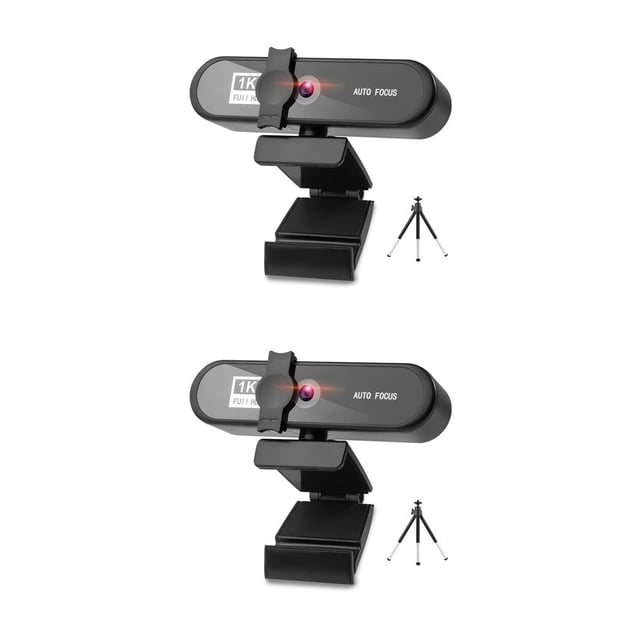 Cámara web Injueey con micrófono ajustable HD USB 2K 2piezas
