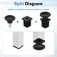 thumbnail image 5 of Uxcell 8 juegos de pies niveladores, M6x19x19mm Plástico Ajustable para Muebles, Inserto Rosqueado Cuadrado para Niveladores de Muebles de Mesa y Silla, Negro, 5 of 7