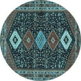 thumbnail image 1 of Ahgly Company Indoor Round Persian Light Blue Traditional Area Rugs, 8' Round, 1 of 4