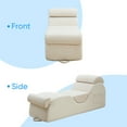 thumbnail image 6 of ijuicy Chaise Lounge Chair for Yoga, Chaise Lounge with Headrest, Oversized Yoga Chair Indoor - Beige, 6 of 9