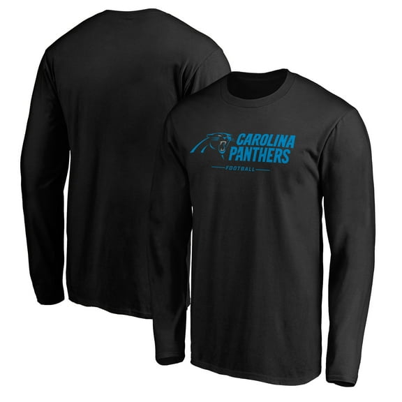 Men's Black Carolina Panthers Team Lockup Long Sleeve T-Shirt