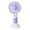 Purple, variant on Hiroekza Ultra-Quiet USB Handheld Fan with Stand Base - Portable Mini Fan for Desk, Travel & Student Use with Rechargeable Battery Purple