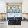 thumbnail image 5 of Yayeee Kitchen Curtains Tier Pair Light Filtering 27"x24" Rod Pocket Short Cafe Window Panel, Vibrant Abstract Design, 5 of 7