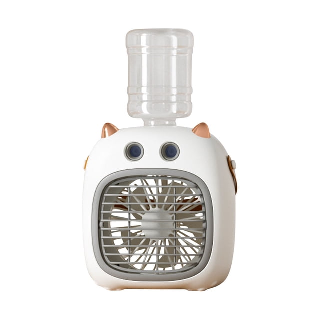 Hot Water Bottle Mini Portable Conditioner with Water Bottle Mini Rechargeable Evaporative Cooler Usb Conditioning Fan and Humidifier Portable Fan Rechargeable