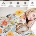 thumbnail image 3 of ONETECH  Easter Fuzzy Blanket  Watercolor Floral Bunny Throw Blanket Soft Warm Flower Rabbit Blanket for Spring Home Chair Sofa Couch Bed, 3 of 6