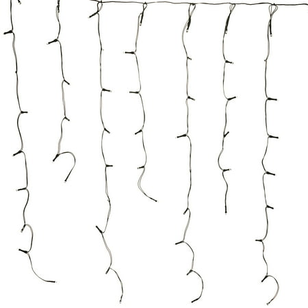 Icicle 150 Light String - Solar Powered Outdoor Garden Lawn White 150 LED Icicle Christmas String Lights