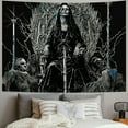 thumbnail image 2 of Orinice  Skull Tapestry Goth Sketelon Tapestries Dark Wizard Wall Tapestry Black and White Tapestry Satanic Demon Baphomet Tapestry for Bedroom Decor  50x40inch, 2 of 6