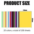 thumbnail image 4 of 200 Sheets Colored Paper, A4 Origami Paper Double Sided For Children's Art & Craft Activities (230gsm), 20 Colors Craft Paper Copy Papers, 297mm, 4 of 5