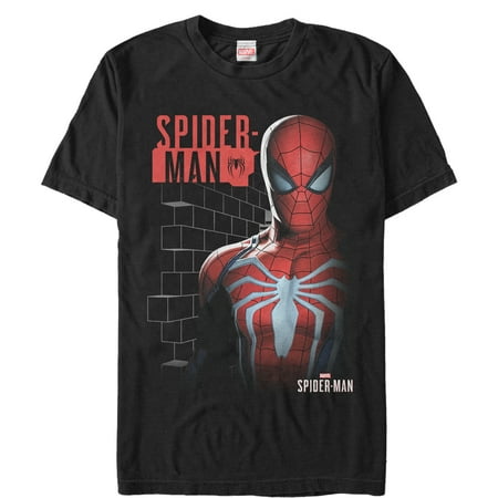 Men's Marvel Gamerverse Spider-Man Bricks Graphic Tee Black 5X Large