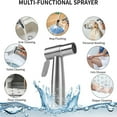 thumbnail image 4 of Rociador de Bidé de Mano para Inodoro, Control de Presión de Agua Ajustable con Manguera de Bidé para Lavado Femenino, Pañal de Tela de Grifo de Bidé Cepillado de Acero Inoxidable para Lavado de Bebé, 4 of 7