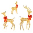 thumbnail image 6 of Tcbosik 3-Piece Christmas Deer Family Set with 270 LED Lights, Outdoor Reindeer Holiday Decoration with Stakes for Garden, Patio, Courtyard, Golden, 6 of 9