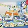 thumbnail image 3 of (2 pack) Bluey Rectangular Plastic Table Cover, 54" x 84 - Short Fold, 3 of 7