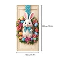 thumbnail image 3 of ddioayh Easter Door Cover for Outdoor Party Decoration Photo Prop Holiday Celebration Bunny Design Horizontal Door Curtain 1-Pack Easy Install, 3 of 6