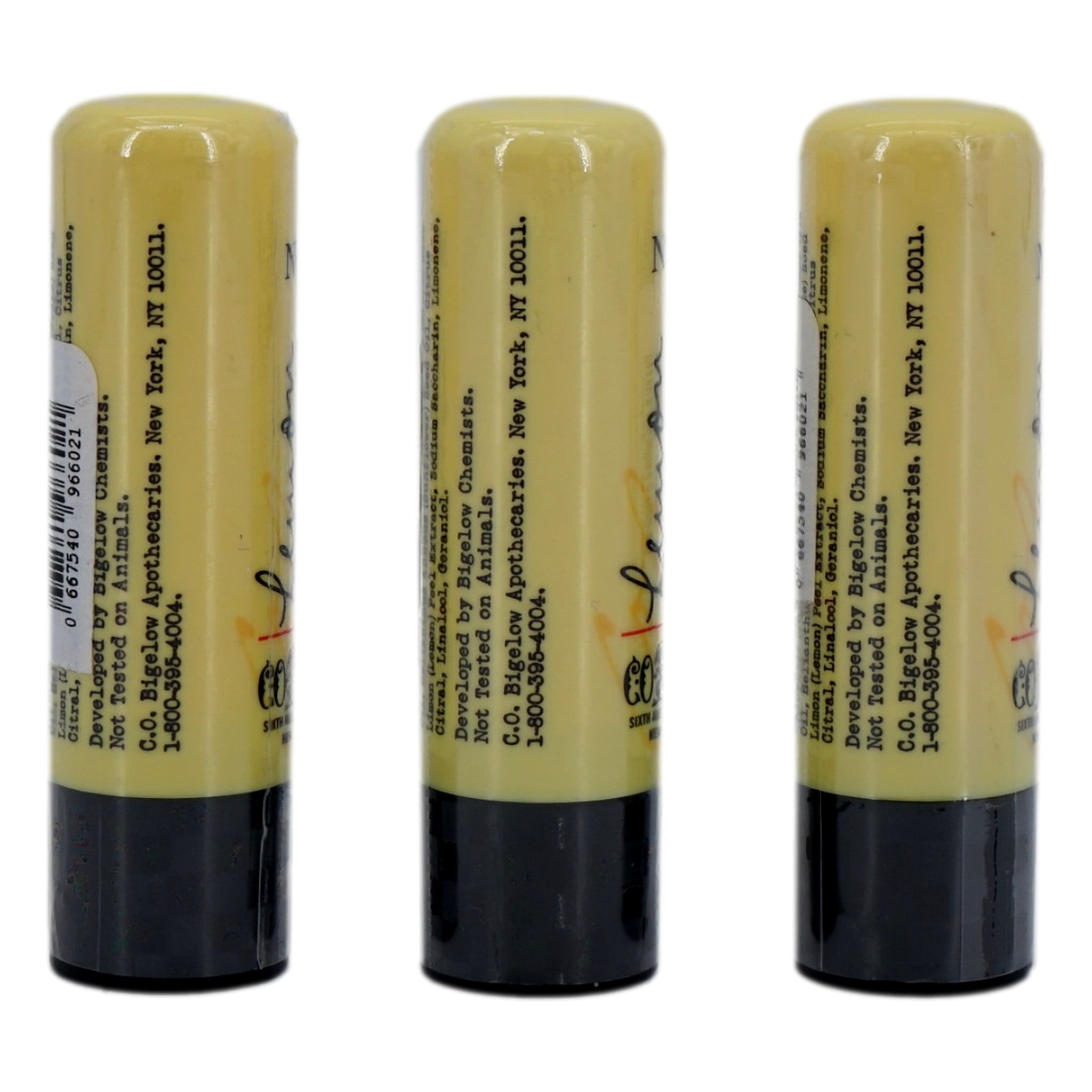 Bath & Body Works C.O. Bigelow Lemon Lip Balm Stick 3 Pack, Vitamin C, Shea  Butter