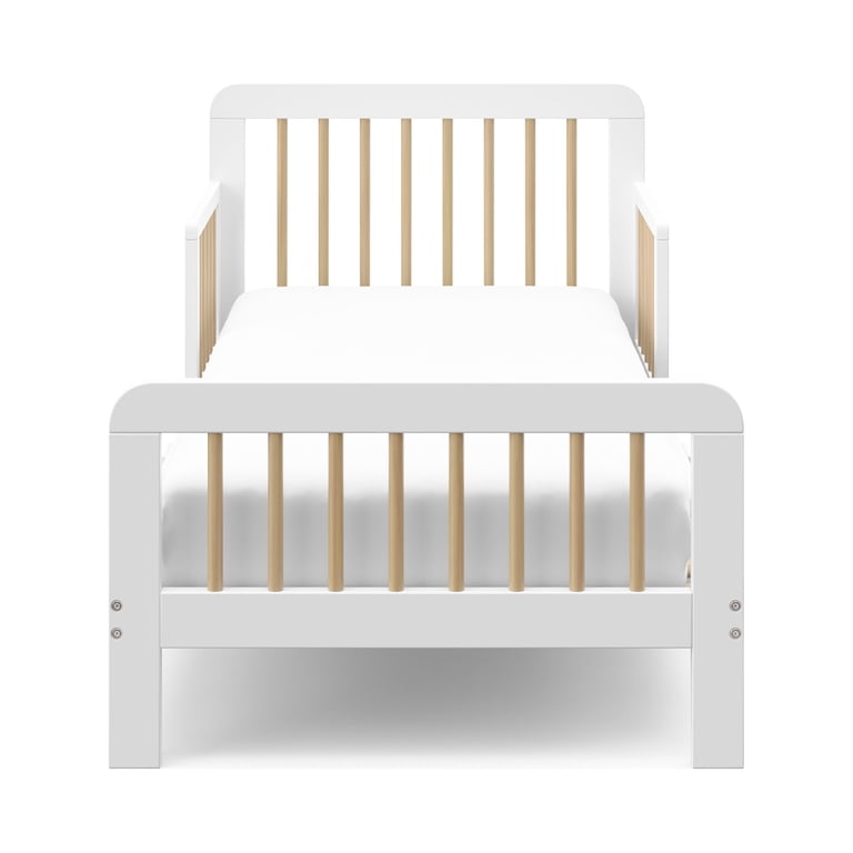 Storkcraft Pasadena Toddler Bed, White with Driftwood - Walmart.com