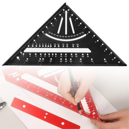 

Clearance! Carpenter s Triangle Ruler Aluminum Alloy Carpenter s Special Square Ruler 7inch British/Metric 90 Angle Ruler