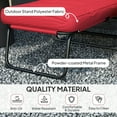 thumbnail image 3 of Outsunny Chaise Longue d'Extérieur Pliante avec Coussin, Dossier Réglable, Chaise de Patio/jardin Inclinable avec Repose-Pieds, Rouge Vin, 3 of 7