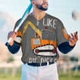 thumbnail image 6 of Balery I Like Big Digger Baseball Jersey for Men Casual Button Down Shirts Short Sleeve Active Team Sports Uniform-Large, 6 of 9