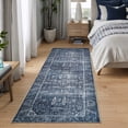 thumbnail image 3 of Bloom Rugs Washable Non-Slip 12 ft Runner - Blue Traditional Oriental Runner for Entryway, Hallway, Bathroom, and Kitchen - Exact size: 2.5' x 12', 3 of 10