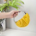 thumbnail image 4 of Bolsos de hombro tipo bandolera con cadena para cena redonda de media luna para mujeres y niñas, 4 of 5
