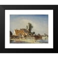 thumbnail image 2 of Johan Barthold Jongkind 14x11 Black Modern Framed Museum Art Print Titled - Houses on a Waterway Near Crooswijk (1874), 2 of 5