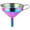 Rainbow, variant on Stainless Steel Wide Mouth Funnels with Detachable Strainer, 5-inch Funnel for Filling Small Bottles and Jars, Cooking Oil and Transmission Liquid, Food Grade Metal Kitchen Funnels Rose Gold