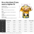 thumbnail image 5 of Lsque Sml Jeffy Pattern Hawaiian Shirt for Men Unisex Summer Beach Casual Short Sleeve Cotton Linen Button Down Shirts-X-Large, 5 of 6