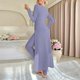 thumbnail image 4 of Pincandy Women's Solid Color Pajama Set - Crew Neck Long Sleeve Top & Pants, Casual & Comfortable for Homewear, 4 of 6